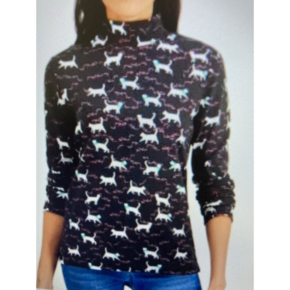 NWT Karen Scott Turtle Mock Neck Long Sleeve Pull Over Top Medium - Picture 7 of 7